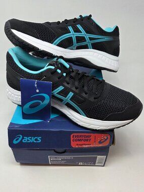Asics Gel-Contend 5 Running Shoe, Black/Ice Mint, Size 8.5 US/40 EU